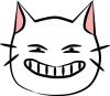 にゃんこさん百面相。にんまり【PNG】