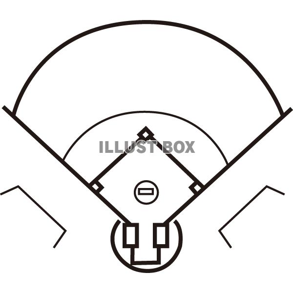 無料イラスト 野球ダイヤモンド5