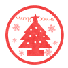 クリスマスツリーのイラスト　透過png