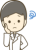 白衣の男性、困り顔。（透過PNG)