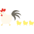 可愛いにわとり(png・CSeps）