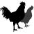 にわとりシルエット(png・CSeps）