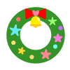 クリスマスリース　透過png