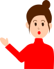 説明する女性（左側1）