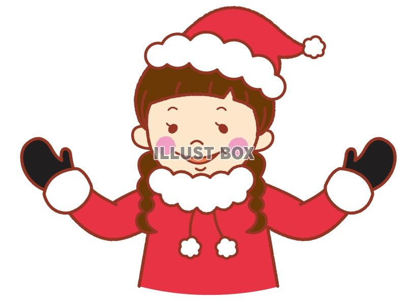 無料イラスト クリスマスの女の子