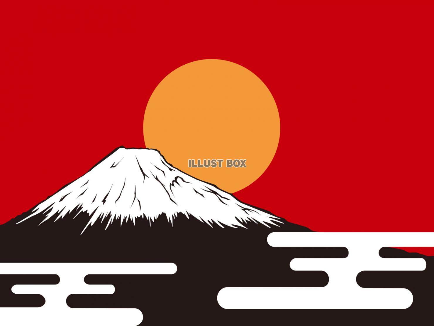 無料イラスト 富士山05