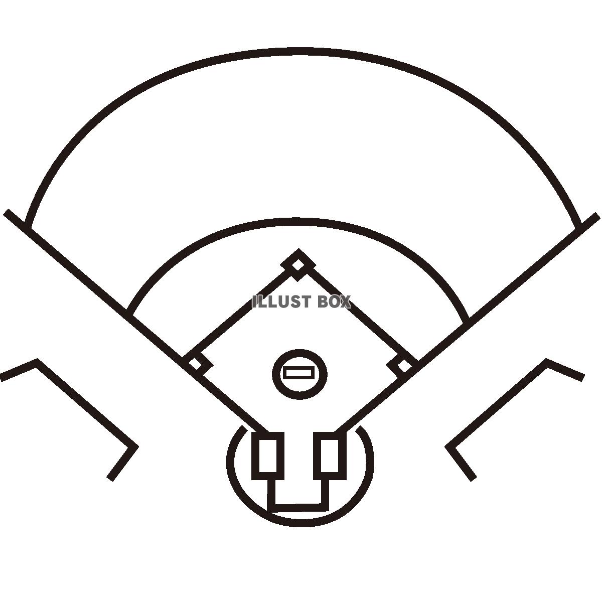 野球場 イラスト無料