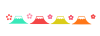 梅とカラフル富士山のライン　透過png