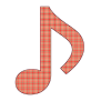 チェックな音符　透過ＰＮＧ