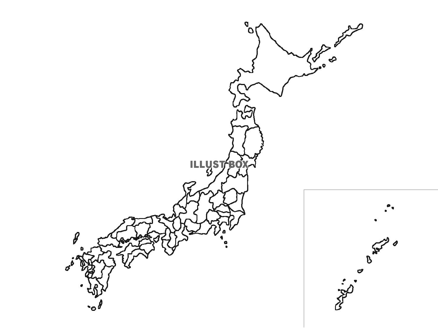 無料イラスト 日本地図01