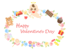 バレンタインのイラストフレーム
