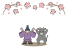 （透過ＰＮＧ）菅原道真フレーム（桜）