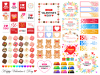 バレンタインデーイラストセット Ver2