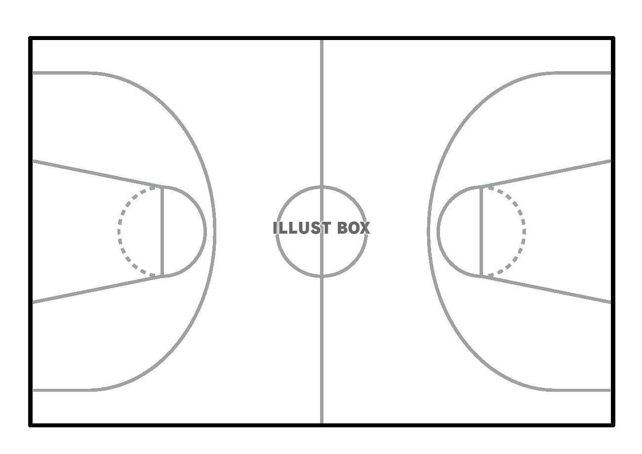 無料イラスト バスケットコートのフレーム