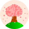 桜アイコン　薄オレンジ（透過PNG）