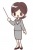 指し棒と女性のイラスト