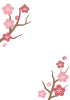 梅の花のフレーム(縦)