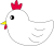 かわいいにわとり（透過PNG&EPS）