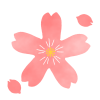 桜と花びら　透過png