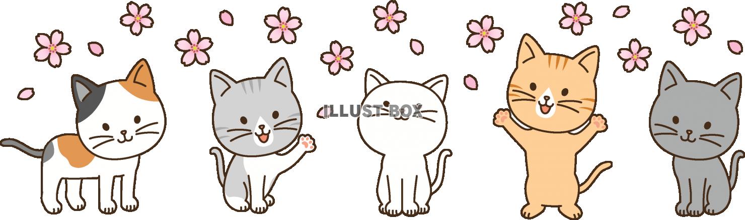 桜と猫たち２