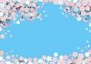 お花桜さくらサクラ春植物満開お花見ホワイトデー三月３月3月四月4月４月空フレーム