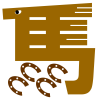 「馬」文字イラスト1・背景透過処理png画像