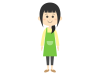 エプロン姿の女性