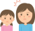 親子の表情（母のイライラ）