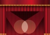 緞帳カーテンえんじ色ドレープカーテン案内 赤色 ステージ ベース 伝統 リアル 