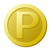 コインのイラスト　ゴールド1　(透過PNG)