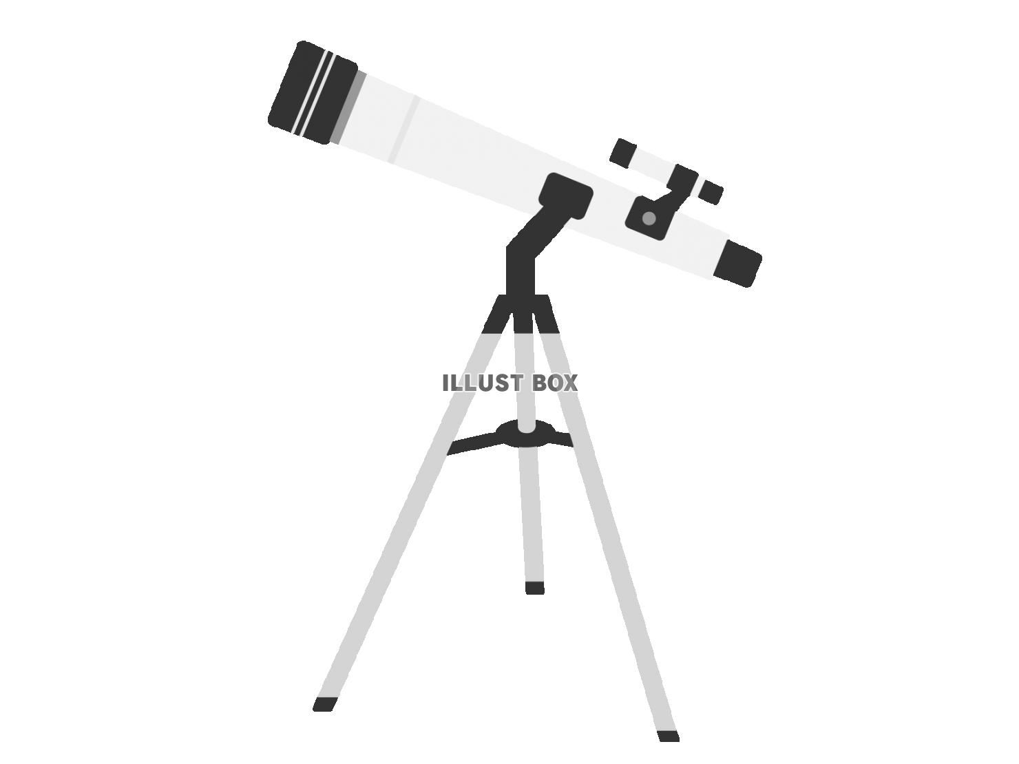 無料イラスト 天体望遠鏡