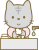 手を洗っているにゃんこ（透過PNG)