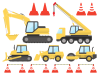 建設機械のイラストセット