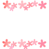 桜色の花フレーム　透過png