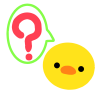 ひよこのクエスチョンイラスト　透過png