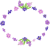 菖蒲の花の円形フレーム