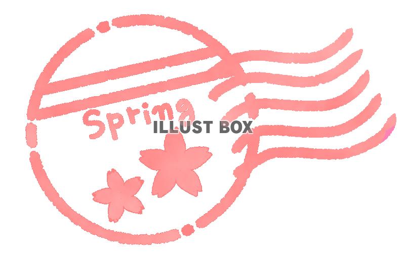 桜の消印　透過png