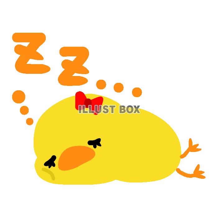 眠るひよこ　透過png