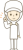 食品衛生の男性(透過PNG) 