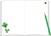 クローバーとてんとう虫がいるノートのフレーム