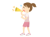 応援する女性