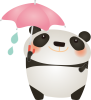 パンダちゃん雨の日