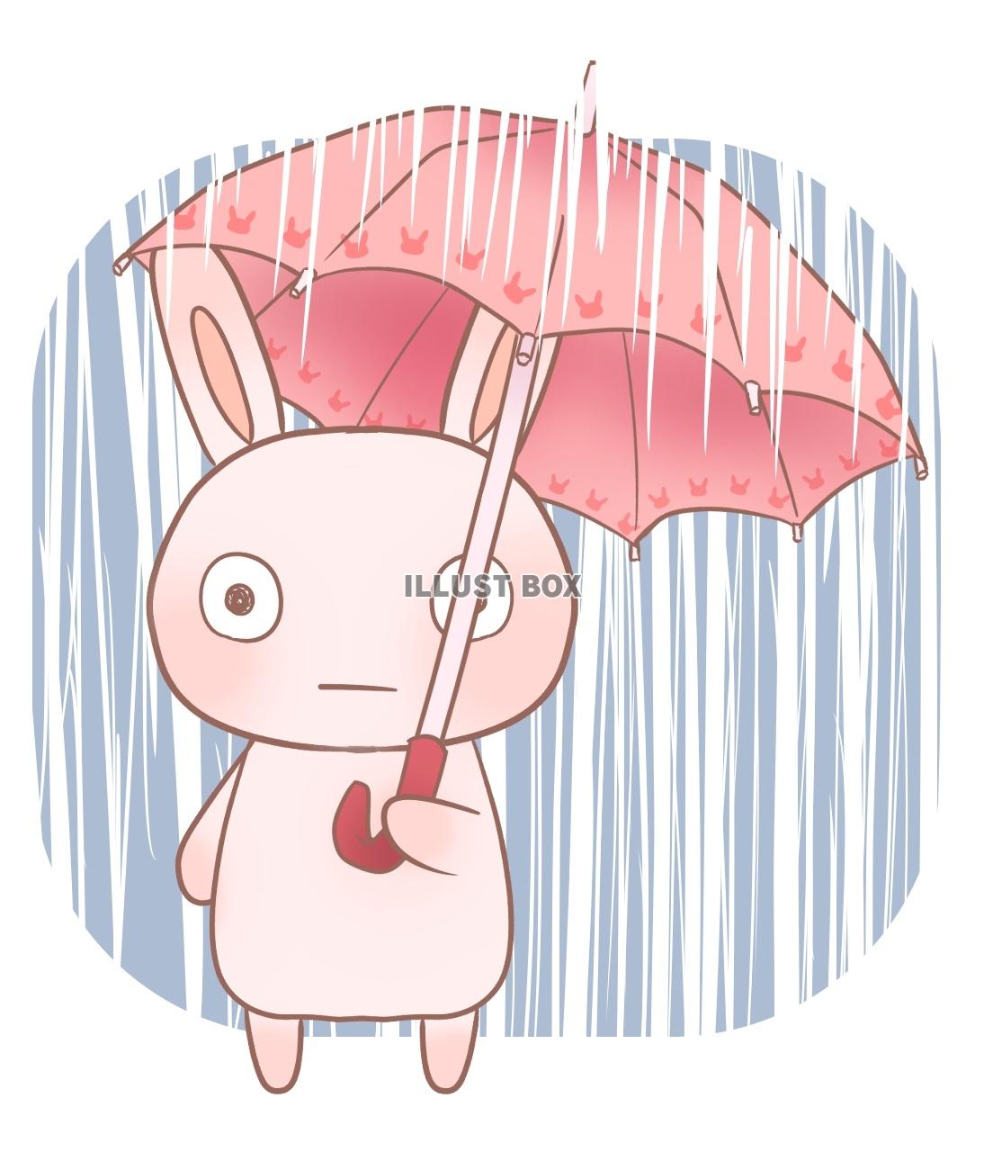 うさぎと雨2