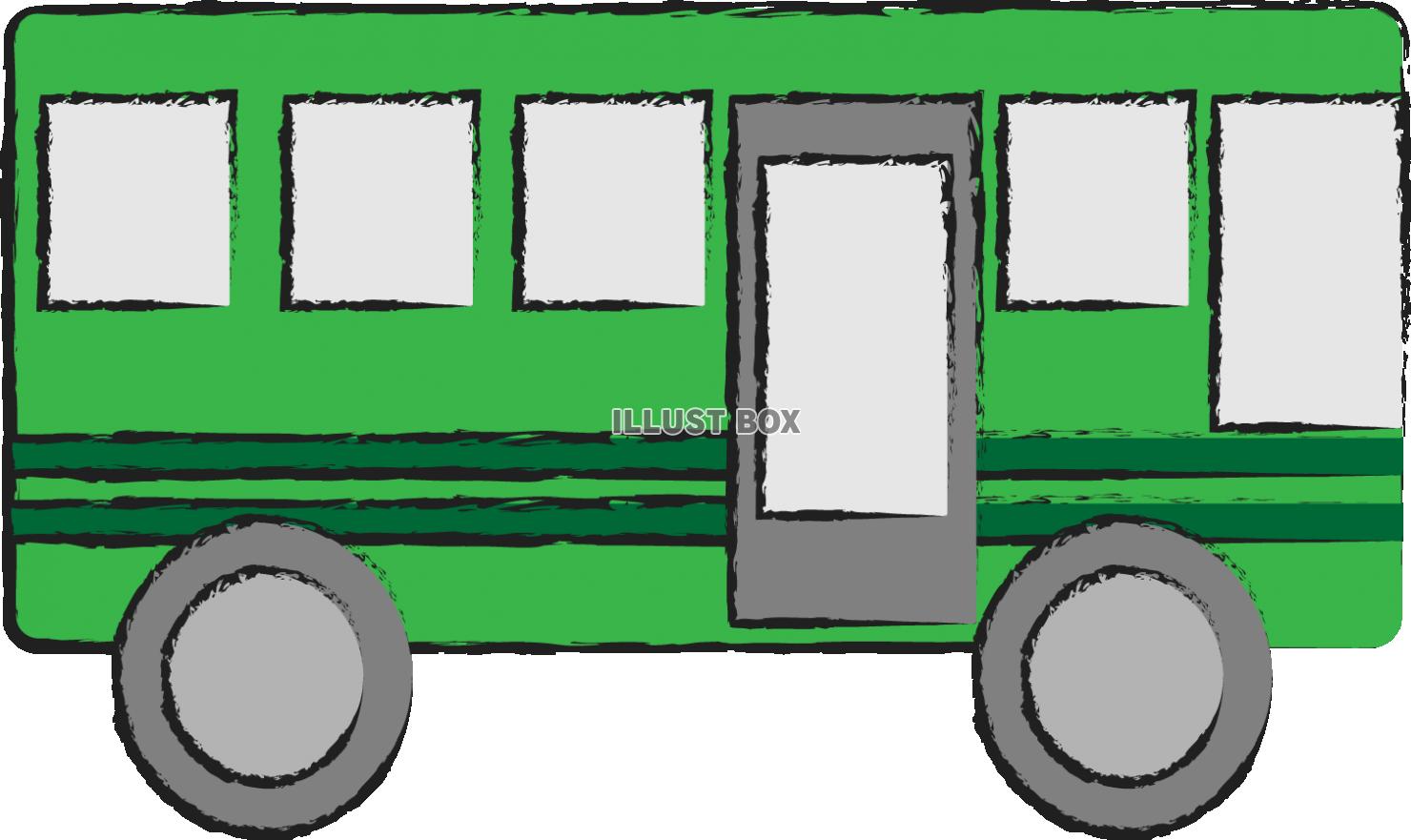 緑色のバス