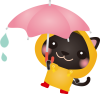 雨の日黒ねこ
