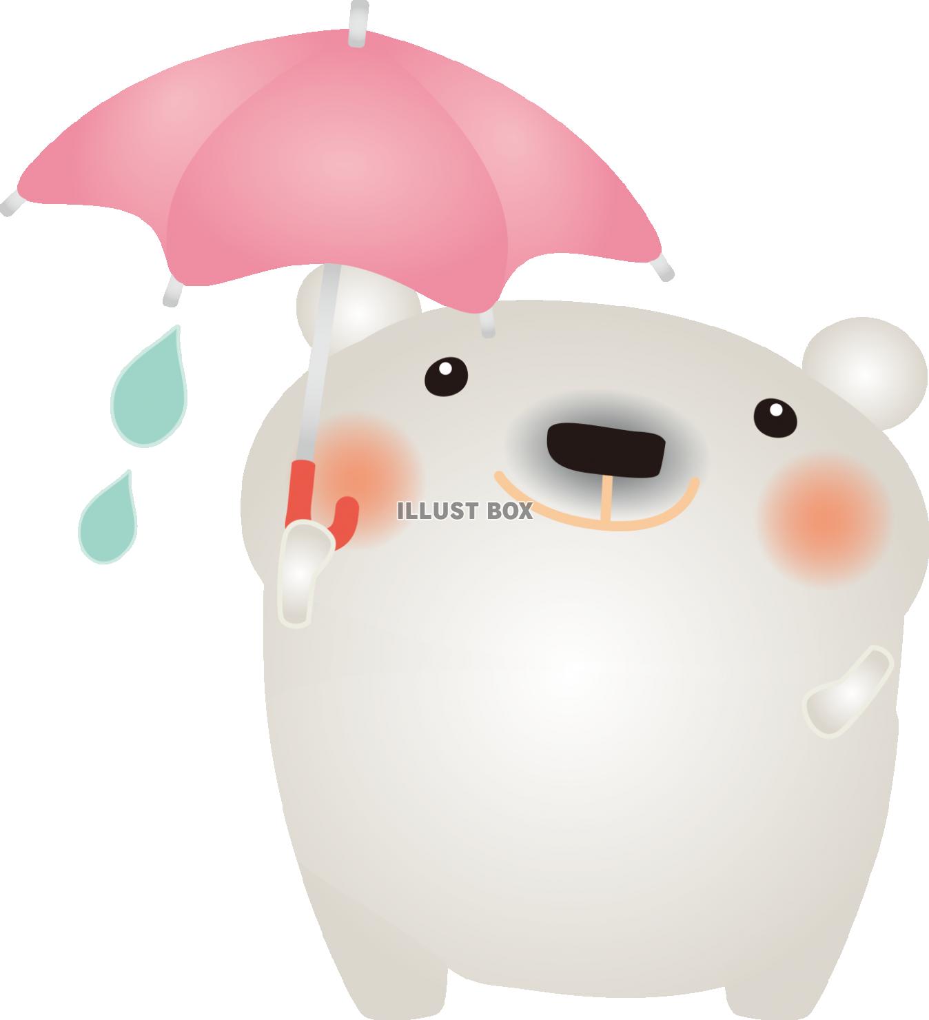 白クマ雨の日2