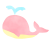 ピンク色のクジラ　透過png