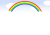 シンプルな虹（4色の虹）メッセージカード【透過PNG】