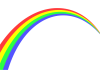 虹の橋1（4色の虹）【透過PNG】