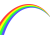 虹の橋1（4色の虹）【透過PNG】